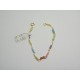 BRACCIALE ORO 18KT 750/°°° GIALLO E CRISTALLI COLORATI PER BIMBA GR.1,7 NEONATO
