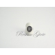 ANELLO IN ARGENTO 925 CON ZIRCONI NERI E BIANCHI MOD CHEVALIER CON INIZIALE