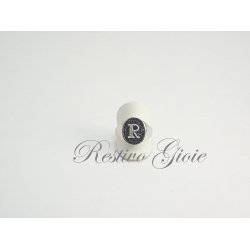 ANELLO IN ARGENTO 925 CON ZIRCONI NERI E BIANCHI MOD CHEVALIER CON INIZIALE