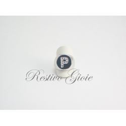 ANELLO IN ARGENTO 925 CON ZIRCONI BIANCHI MOD CHEVALIER CON LETTERA INIZIALE