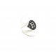 ANELLO IN ARGENTO 925 CON ZIRCONI NERI E BIANCHI MOD CHEVALIER CON INIZIALE