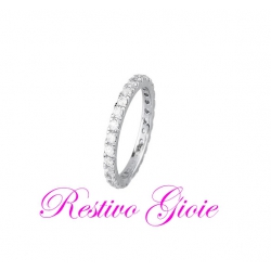 ANELLO VERETTA MABINA IN ARGENTO CON ZIRCONI BIANCHI COD.523002 dealer 2JEWELS
