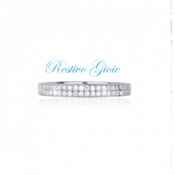 ANELLO VERETTA RIVIERA MABINA IN ARGENTO CON ZIRCONI 523079 siamo dealer 2JEWELS