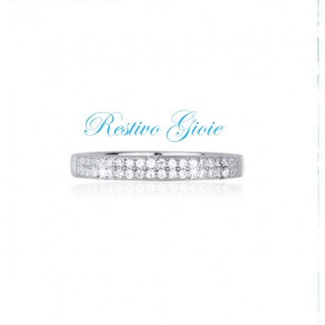 ANELLO VERETTA RIVIERA MABINA IN ARGENTO CON ZIRCONI 523079 siamo dealer 2JEWELS