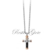 COLLANA 2JEWELS CON CROCE IN ACCIAIO E BRONZO UOMO COD.251599