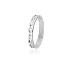ANELLO VERETTA DONNA 2JEWELS IN ACCIAIO CON ZIRCONI INCASTONATI LOVE RINGS COD.221065/11