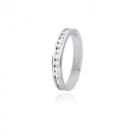 ANELLO VERETTA DONNA 2JEWELS IN ACCIAIO CON ZIRCONI INCASTONATI LOVE RINGS COD.221065/11
