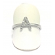 ANELLO APERTO REGOLABILE IN ARGENTO CON LETTERA INIZIALE "A" CON ZIRCONI