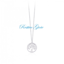 COLLANA GIROCOLLO IN ARGENTO DONNA MABINA CIONDOLO ALBERO DELLA VITA E ZIRCONI REF.553200