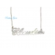 COLLANA GIROCOLLO IN ARGENTO 925 CON NOME "CLAUDIA" E ZIRCONE COD.GRAG109