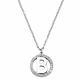 COLLANA GIROCOLLO IN ACCIAIO CON CIONDOLO LETTERA INIZIALE "B" E ZIRCONI