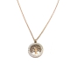 COLLANA GIROCOLLO IN ACCIAIO ROSATO CON CIONDOLO ALBERO DELLA VITA CON ZIRCONI