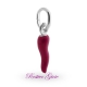 CIONDOLO CORNO PORTAFORTUNA CORNETTO SMALTATO FUCSIA REF.13245