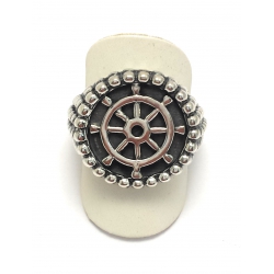 ANELLO UOMO IN ARGENTO 925 CON TIMONE MODELLO SCUDO DA MIGNOLO 1190638