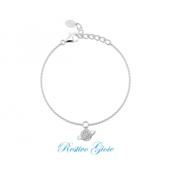 BRACCIALE DONNA MABINA IN ARGENTO CON ZIRCONI CON PENDENTE PIANETA REF.533267
