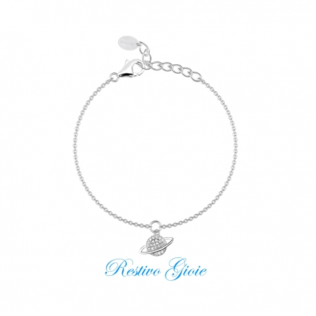 BRACCIALE DONNA MABINA IN ARGENTO CON ZIRCONI CON PENDENTE PIANETA REF.533267