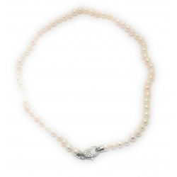 COLLANA COLLIER GIROCOLLO DI PERLE CON CHIUSURA IN ARGENTO 925