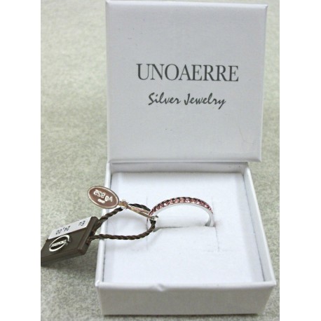 ANELLO 1AR VERETTA FEDINA AG10 IN ARGENTO SILVER UNOAERRE CON CRISTALLI ROSA