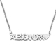 COLLANA GIROCOLLO ROLO' IN ACCIAIO LUCIDO CON NOME "ALESSANDRA" E CUORE
