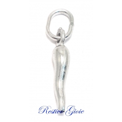 CIONDOLO CORNO PORTAFORTUNA CORNETTO IN ARGENTO REF.600081
