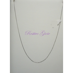 COLLANA ORO 18KT 750/°°° BIANCO MAGLIA VENEZIANA GR. 1,5