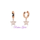Orecchini Mabina a boccola in argento rosato con stella pendente 563253