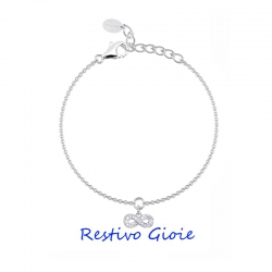 BRACCIALE DONNA MABINA IN ARGENTO CON ZIRCONI CON PENDENTE INFINITO REF.533306