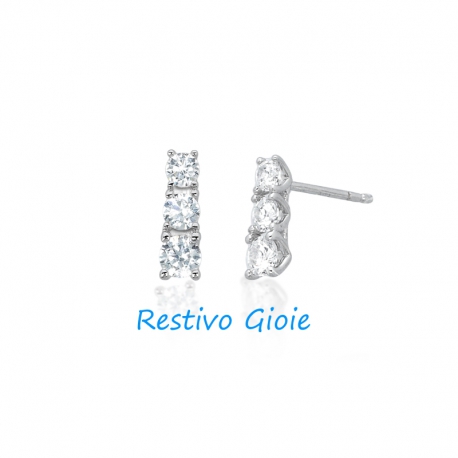 ORECCHINI DONNA MABINA IN ARGENTO 925 CON ZIRCONI REF.563068