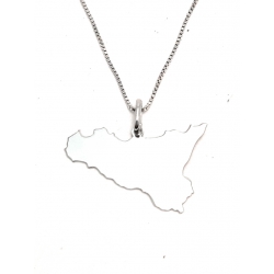 Collana Donna in argento 925 con ciondolo Sicilia T14915