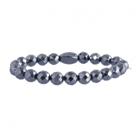 Bracciale Marlù pepite sfaccettate antracite mm 8