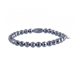 Bracciale Marlù pepite sfaccettate antracite mm 6 ref. 18BR101E-6