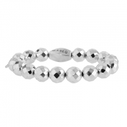 Bracciale Marlù pepite sfaccettate acciaio mm 10 ref. 18BR101-10