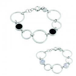 Bracciale Marlù cerchi con madreperla e acrilico ref. 2BR0046