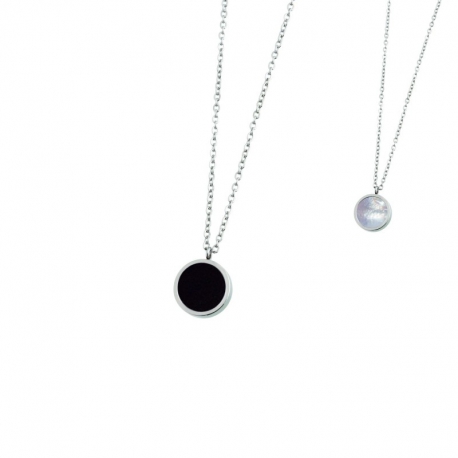 Collana Marlù con ciondolo in acrilico e madreperla ref. 2CN0044