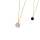 Collana Marlù acciaio dorato con ciondolo in acrilico e madreperla ref. 2CN0044G