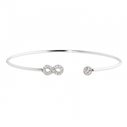 Bracciale rigido aperto Marlù con infinito ref. 18BR075