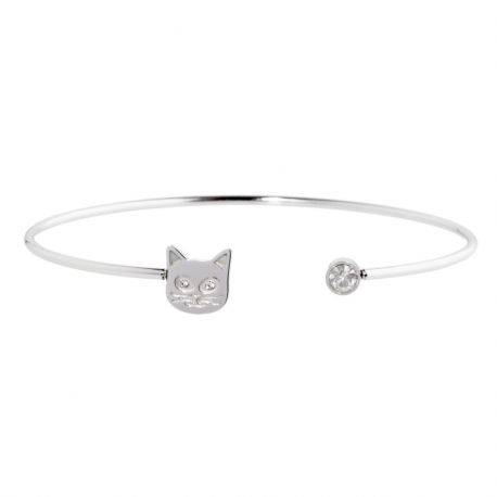 Bracciale rigido aperto Marlù con gatto ref. 18BR080