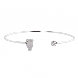 Bracciale rigido aperto Marlù con gufo ref. 18BR081