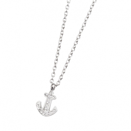 Collana Marlù in acciaio con ancora ref. 18CN037