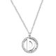 COLLANA GIROCOLLO IN ACCIAIO CON CIONDOLO LETTERA INIZIALE "D" E ZIRCONI