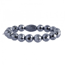 Bracciale Marlù pepite sfaccettate antracite mm 10 ref. 18BR101E-10