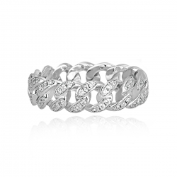 Anello groumette in argento con zirconi Mabina ref. 523134-15