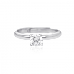 Anello solitario aperto Mabina in argento 925 con zircone ref. 523175