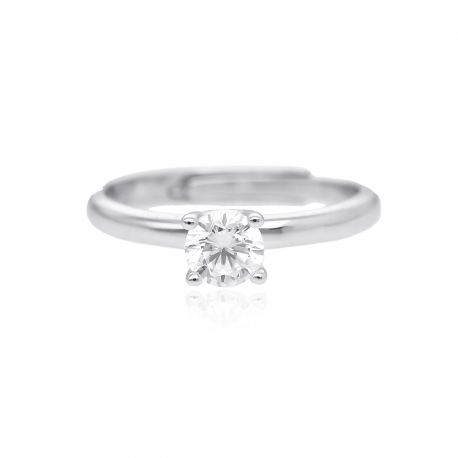 Anello solitario aperto Mabina in argento 925 con zircone ref. 523175
