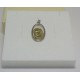 CIONDOLO PENDENTE MEDAGLIA IN ORO GIALLO E BIANCO 18KT 750/°°° MADONNA GR.2,5