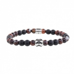 Bracciale Marlù uomo in acciaio e pietre ref. 4BR1751