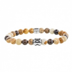 Bracciale Marlù uomo in acciaio e pietre ref. 4BR1753