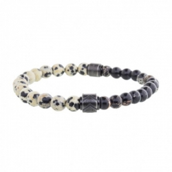 Bracciale Marlù uomo in acciaio e pietre ref. 4BR1758