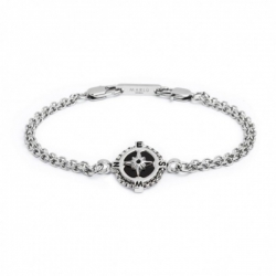 Bracciale Marlù uomo in acciaio con rosa dei venti ref. 4BR1819N