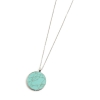 Collana donna Marlù in acciaio con ciondolo turchese ref. 2CO0053T